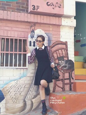 「wearsg」｜「アイテム（ショルダーバッグ）」を使った、MayJune陈美君さん（レディース・155cm）の秋コーディネート