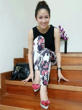 「wearsg」｜「アイテム（サンダル）」を使った、MayJune陈美君さん（レディース・155cm）の春コーディネート