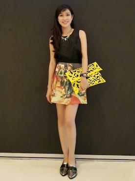 「wearsg」｜「アイテム（タンクトップ）」を使った、MayJune陈美君さん（レディース・155cm）の秋コーディネート