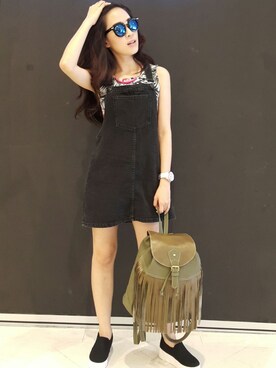 「wearsg」｜「アイテム（ワンピース）」を使った、MayJune陈美君さん（レディース・155cm）の冬コーディネート