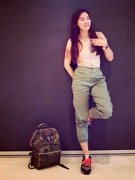 「wearsg」｜「アイテム（スニーカー）」を使った、MayJune陈美君さん（レディース・155cm）の夏コーディネート