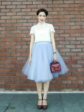 「wearsg」｜「アイテム（ハンドバッグ）」を使った、MayJune陈美君さん（レディース・155cm）の夏コーディネート