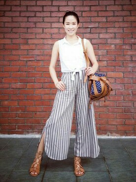 「wearsg」｜「アイテム（ショルダーバッグ）」を使った、MayJune陈美君さん（レディース・155cm）の夏コーディネート