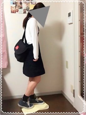 「Te chichi（テチチ）のアイテム（サロペット/オーバーオール）」を使った、ドキンちゃんさん（レディース・154cm）の春コーディネート