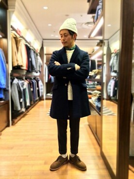 「TAKEO KIKUCHI（タケオキクチ）のアイテム（その他アウター）」を使った、大場　貴友さん（メンズ・162cm）の秋コーディネート