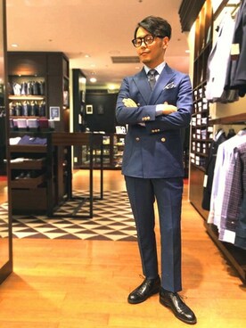 「TAKEO KIKUCHI（タケオキクチ）のアイテム（その他）」を使った、大場　貴友さん（メンズ・162cm）の春コーディネート