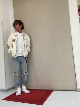 「東洋エンタープライズ（トーヨーエンタープライズ）のアイテム（ブルゾン）」を使った、jyojiさん（メンズ・172cm）の冬コーディネート