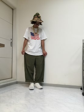 「アメリカ」｜jyojiさん（メンズ・172cm・10代）の夏コーディネート