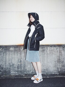 「hatra（ハトラ）のアイテム」を使った、minahoさん（レディース・164cm）の夏コーディネート