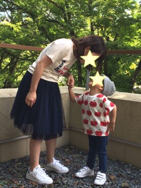 「Lee（リー）のアイテム（ママ＆ベビー）」を使った、H and Ａ*さん（レディース・152cm）の秋コーディネート