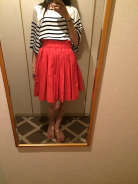 「EBELE MOTION（エベルモーション）のアイテム（スカート）」を使った、syouさん（レディース・163cm）の夏コーディネート