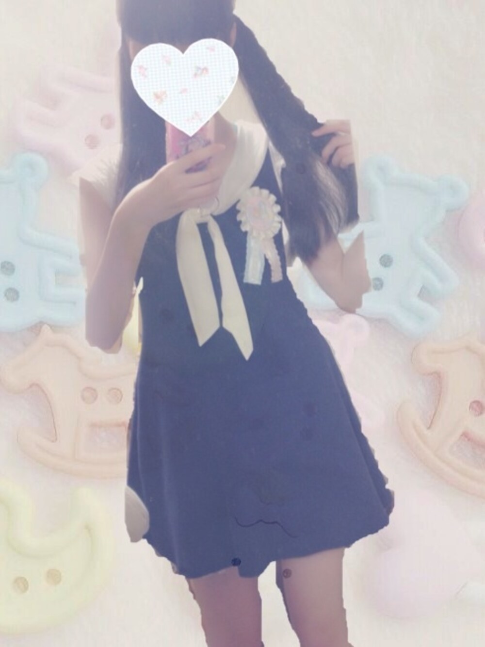 「PINKY GIRLSのアイテム（シャツ/ブラウス、ホワイト系）」を使った、Kumikoさん（レディース・164cm）の夏コーディネートの1枚目の写真