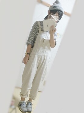 「CASIO」｜「アイテム（ニットキャップ/ビーニー）」を使った、kaori.*さん（レディース・158cm）の秋コーディネート