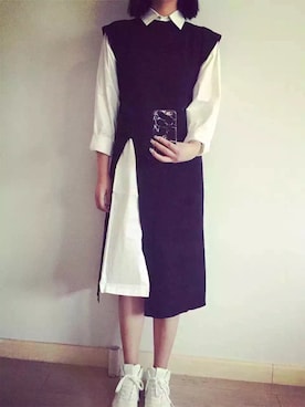 「R（アール）のアイテム（ワンピース/ドレス）」を使った、Raven さん（レディース・168cm）の秋コーディネート