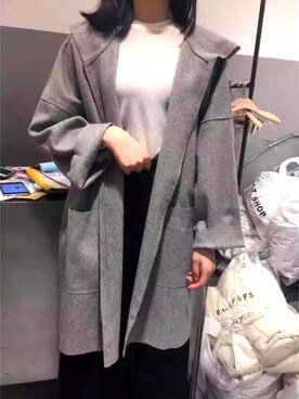 「R（アール）のアイテム（ジャケット/アウター）」を使った、Raven さん（レディース・168cm）の冬コーディネート