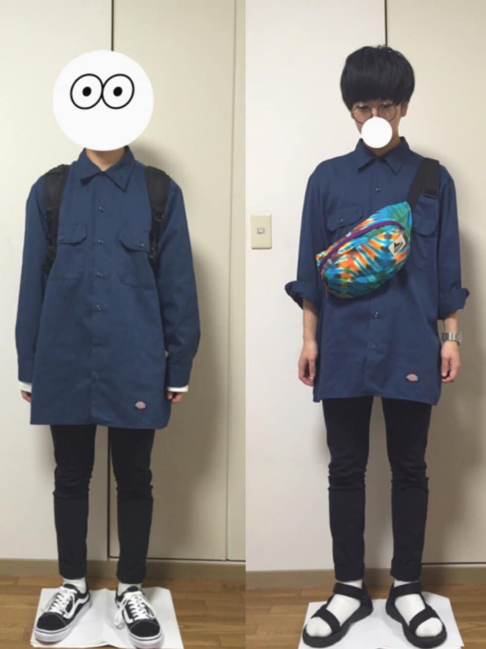 ブラック系のサンダル、ブラック系のパンツ、その他のボディバッグ/ウエストポーチを着用したメンズの春コーディネートの1枚目の写真