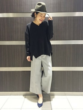 「ハットコーデ」｜ＣＨＩＢＡさん（レディース・160cm）の冬コーディネート