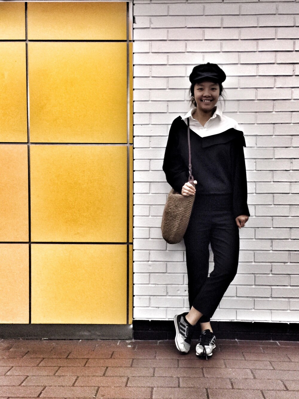 「braze look、toronto #dt、toronto、fake shirt」｜「VINTAGEのアイテム（ショルダーバッグ、ブラウン系）」を使った、Maolinさん（レディース・168cm）の夏コーディネートの1枚目の写真