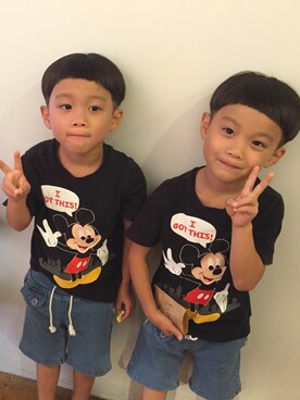 「OLD NAVY（オールドネイビー）のアイテム（Tシャツ/カットソー、ブラック系）」を使った、m-naso-chiさんの秋コーディネート