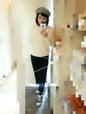 「EMODA（エモダ）のアイテム（スラックス）」を使った、ayumiiさん（レディース・154cm）の冬コーディネート