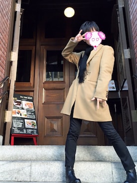 「417 EDIFICE（フォーワンセブンエディフィス）のアイテム（ダウンジャケット/コート）」を使った、はやまるびーさん（メンズ・170cm）の冬コーディネート