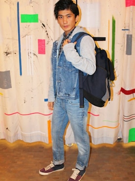 「TOMMY HILFIGER」｜「アイテム（その他アウター）」を使った、HARUさん（メンズ・171cm）の秋コーディネート