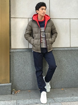 「TOMMY HILFIGER（トミーヒルフィガー）のアイテム（ジャケット/アウター）」を使った、HARUさん（メンズ・171cm）の冬コーディネート