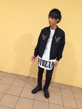「イージーブースト」｜「アイテム（ブルゾン）」を使った、YUTAさん（メンズ・173cm）の秋コーディネート