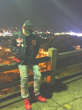 「FRESH.I.AM（フレッシュ.アイ.アム）のアイテム」を使った、池まさん（メンズ・170cm）の冬コーディネート