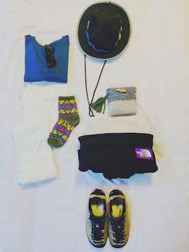 「アウトドアミックス」｜「アイテム（財布/小物）」を使った、caeさん（レディース・160cm）の夏コーディネート