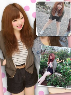 「NICE CLAUP（ナイスクラップ）のアイテム（ブルゾン）」を使った、みしゅさん（レディース・152cm）の春コーディネート