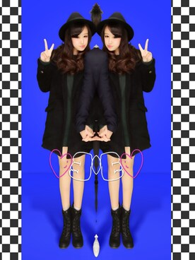「くつした」｜「アイテム（その他アウター）」を使った、A I R I Nさん（レディース・157cm）の秋コーディネート