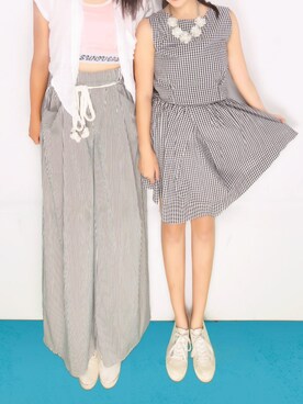 「SET UP」｜「アイテム（アクセサリー）」を使った、A I R I Nさん（レディース・157cm）の夏コーディネート