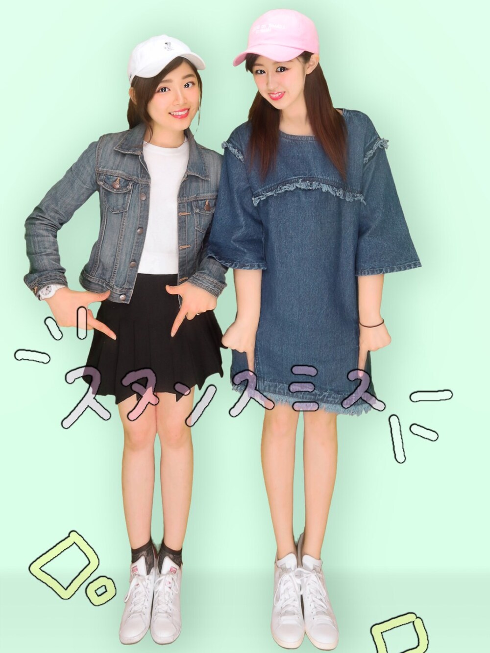 「dazzlin、CAP、denim、stansmith、adidas」｜「dazzlinのﾃﾞﾆﾑｺｸｰﾝﾜﾝﾋﾟｰｽ（ワンピース、ブルー系）」を使った、A I R I Nさん（レディース・158cm）の夏コーディネートの1枚目の写真