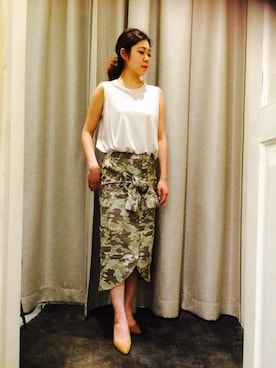 「MOROKOBAR（モロコバー）のアイテム」を使った、MIYUさん（レディース・161cm）の夏コーディネート