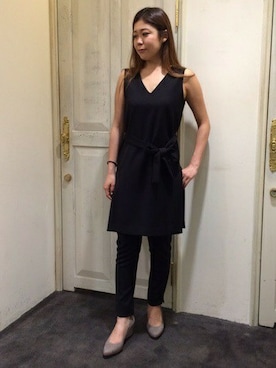 「ダブルクロスパンツ」｜MIYUさん（レディース・161cm）の秋コーディネート