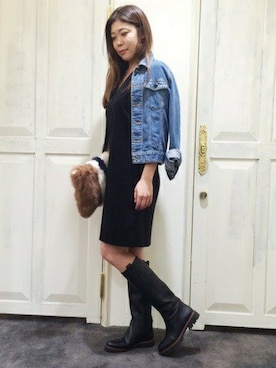 「ファークラッチ」｜MIYUさん（レディース・161cm）の秋コーディネート