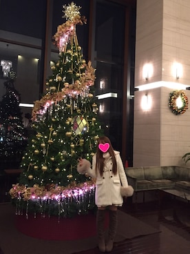 「snidel」｜「アイテム（ダッフルコート）」を使った、Reinaさん（レディース・157cm）の冬コーディネート