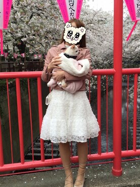 「レースアップシューズ」｜「アイテム（PC・スマホグッズ/家電）」を使った、Reinaさん（レディース・157cm）の春コーディネート