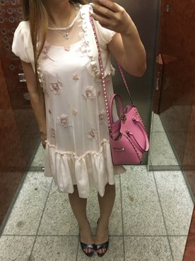 Snidel スナイデル の チュール刺繍ワンピース ワンピース Wear Snidel スナイデル の チュール刺繍ワンピース ワンピース Wear