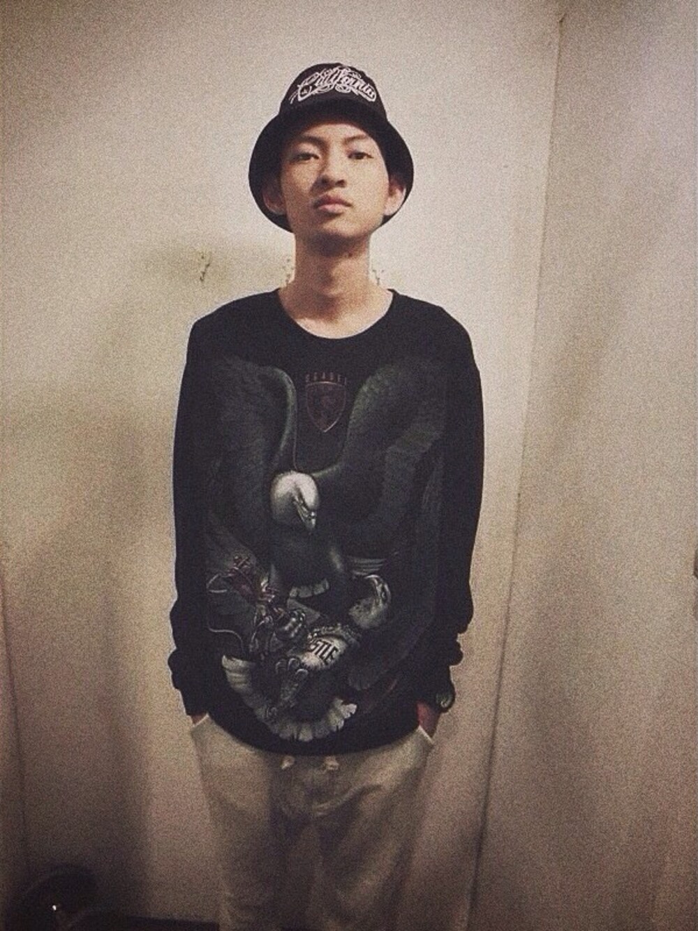 「Henry、OGabel、ZARA、ZARA MAN、CASIO、gshock、street wear」｜「og abelのアイテム（スウェット、ブラック系）」を使った、ヘンリーさん（メンズ・190cm）の冬コーディネートの1枚目の写真
