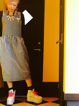 「厚底」｜JURi♡さん（レディース・165cm）の夏コーディネート