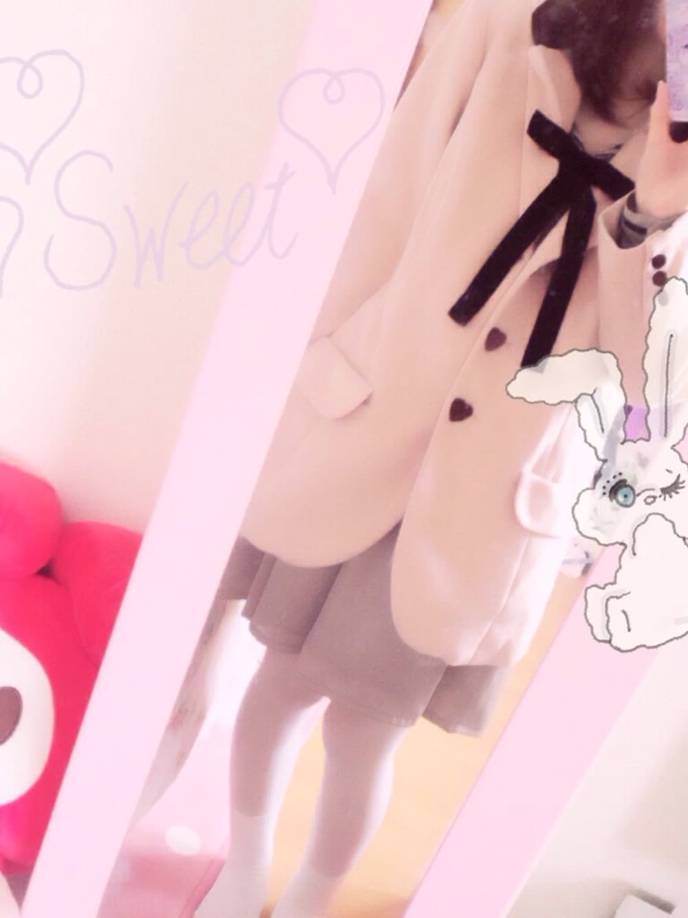 「himitu by syrup、Fi.n.t」｜「RoseMarie seoirのセーラーワンピース（ワンピース、ブラウン系）」を使った、み し ぇ ♡°さん（レディース・154cm）の冬コーディネートの1枚目の写真