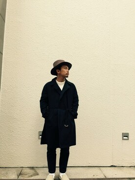 「ADAM ET ROPE'（アダムエロペ）のアイテム（ダッフルコート）」を使った、shota kimuraさん（メンズ・160cm）の春コーディネート
