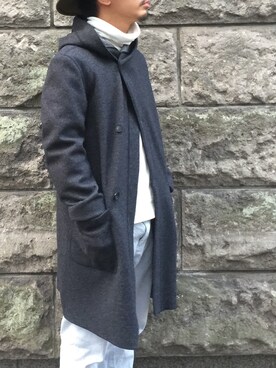 「ADAM ET ROPE'（アダムエロペ）のアイテム（ダッフルコート）」を使った、shota kimuraさん（メンズ・160cm）の秋コーディネート