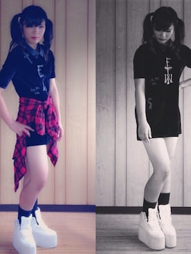 「UNIF（ユニフ）のアイテム（ワンピース/ドレス）」を使った、honokaさん（レディース・165cm）の夏コーディネート