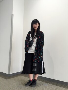 「M.Y.O.B（エム.ワイ.オー.ビー）のアイテム（スカート）」を使った、honokaさん（レディース・166cm）の夏コーディネート