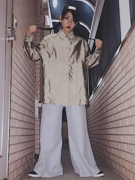 「M.Y.O.B（エム.ワイ.オー.ビー）のアイテム（帽子）」を使った、honokaさん（レディース・166cm）の春コーディネート