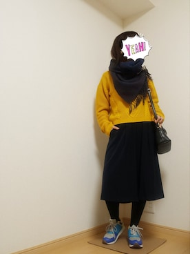 「A part by（アパートバイ）のアイテム（オールインワン・サロペット）」を使った、きいろさん（レディース・155cm）の秋コーディネート