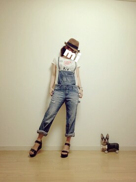 「ぺろーん再」｜mi---さん（レディース・154cm）の夏コーディネート